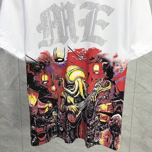 T-shirt à manches courtes pour homme en coton 100% de qualité supérieure, imprimé rétro avec lettres, style streetwear décontracté hip-hop, motif 'Mixed Emotions' - Product Image 4