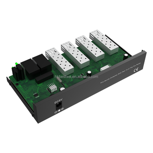 Convertidor de Medios SFP Gigabit Ethernet RJ45 a Fibra Óptica, Transceptor con 4 Ranuras SFP y 2 RJ45 - Product Image 2