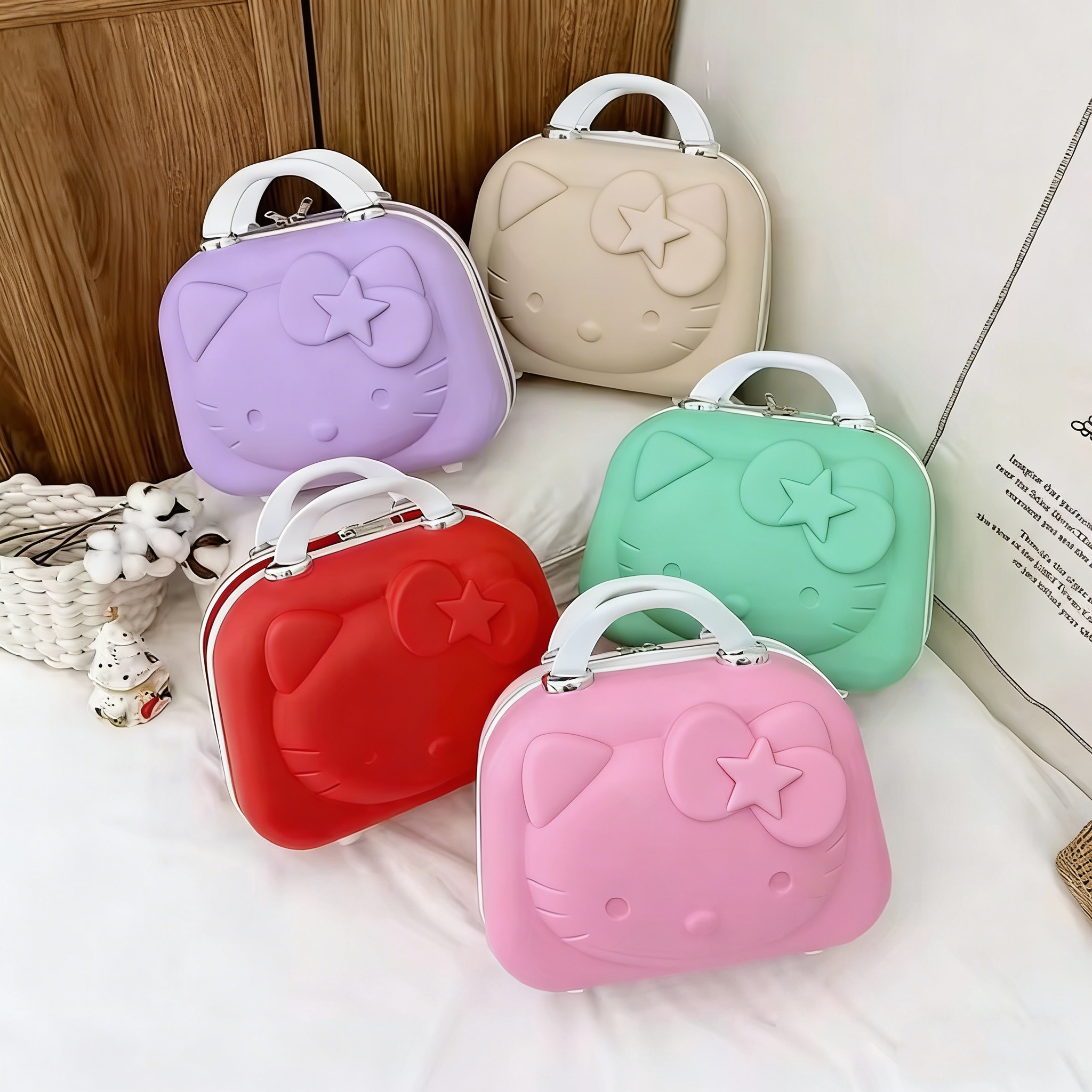 Borsa in tela Hello Kty da donna, borsa a tracolla per studenti