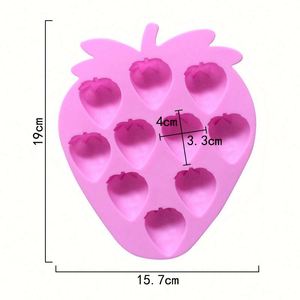 Eco-Friendly Factory Free Sample Ten Hole Strawberry Chocolate <b>Mould</b> Silicone Mold <b>Resin</b> Food Grade Home Diy OEM\ODM - Product Image 2