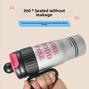 Tasse à eau en acier inoxydable de <span class=keywords><strong>grande</strong></span> <span class=keywords><strong>capacité</strong></span> pour femmes langue des fleurs Double boisson <span class=keywords><strong>Thermos</strong></span> chaud pour les étudiants professionnels occupés - Product Image 4