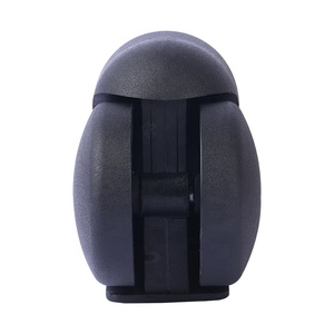 Roulettes pivotantes doubles réglables noires de 55 mm, support en acier avec coupelle de 45 mm en nylon PA, charge de 40 kg pour chaise de bureau et mobilier - Product Image 3