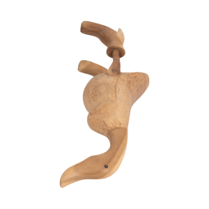 Statuetta di Anatra in Legno, Scultura Artigianale in Bambù per Arredamento Casa, Bagno, Ufficio, Soggiorno - Dettaglio - Product Image 6