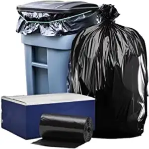 Уличный мешок для мусора в рулонах, полиэтиленовые мешки для мусора, биоразлагаемый большой черный промышленный мешок для мусора 8, 13, 33, 40, 50, 65, 95 галлонов