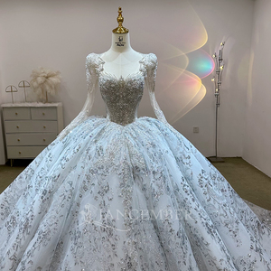 Beautiful Beaded <b>Sequin</b> Lace Illusion Bridal Ball Gown Vestidos De Novia Boda Lsjj19 - Product Image 6