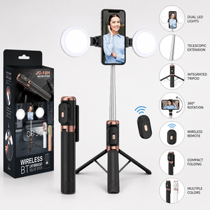 Trípode JC-16H con Luz LED de Relleno, Soporte Extensible de Acero Inoxidable de 1100 mm - Product Image 3