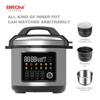 Autocuiseur Électrique Domestique OEM ODM avec Bouton Tactile, 12-en-1, en Acier Inoxydable, Logo Personnalisé, Isolation Temporisée, Affichage LED