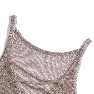 Amzn AE fb eb tiktok <span class=keywords><strong>Shein</strong></span> Dames <span class=keywords><strong>Sans</strong></span> Manches Sangle Croisée gilets <span class=keywords><strong>femme</strong></span> Col En V Ouvert Sexy Taille Main Tricot <span class=keywords><strong>Gilet</strong></span> - Product Image 4