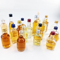Sprühfarbe 50ml 60ml Glasflasche Mattiert Klar Likör Whiskey Getränke Rum Flaschen mit Schraubverschluss