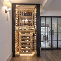 Présentoir à Bouteilles de Vin Individuel en Bois Massif Classique, Fabrication OEM/ODM, Étagère de Rangement en Bois pour Vin, Meuble pour Bar à Domicile