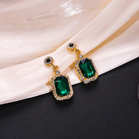Ensemble Bijoux de Mode Dubai 4 Pièces Plaqué Or Cristal pour Femmes, Collier, Boucles d'Oreilles, Bague, Bracelet en Strass pour Mariages et Fêtes