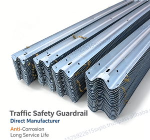 Barrière de sécurité routière robuste galvanisée à trois ondes avec câble, réflecteur de qualité diamant, résistance aux impacts M65, longueur personnalisée 4320 mm - Product Image 5