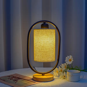 Nordique rétro moderne E14 veilleuse lampe de Table personnalité Simple créatif nouveau tissu chinois chevet en bois massif pour chambre - Product Image 5