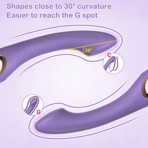 Vibratore Punto G Design Ergonomico Curvo 10 Modalità di Vibrazione Impermeabile Silicone Morbido Batteria ai Polimeri di Litio Clitorideo Anale - Product Image 4