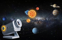 Projecteur de galaxie holographique 4K, veilleuse planétarium domestique pour chambre à coucher, lumière d'ambiance avec projection d'étoiles