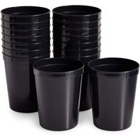 Tasse de stade lisse en plastique jetable 10oz 16oz 22oz 32oz Tailles Logo personnalisé pour les occasions de fête