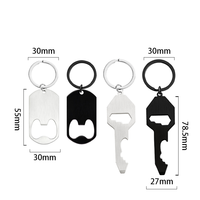 Porte-clés décapsuleur en acier inoxydable Ywyougang, étiquette métallique gravée sur mesure, porte-clés portable pour cadeau d'extérieur