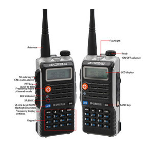 Émetteur-récepteur <span class=keywords><strong>FM</strong></span> UVB2 <span class=keywords><strong>Plus</strong></span> BF-UVB2 écran LCD double bande Interphone portable 128CH <span class=keywords><strong>Radio</strong></span> portable bidirectionnelle - Product Image 1