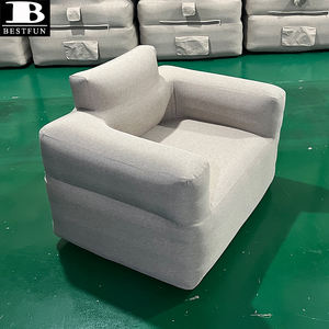 Canapé simple <span class=keywords><strong>gonflable</strong></span> automatique à clé unique avec fauteuil pneumatique avec pompe à batterie intégrée de 2000mAh/détachable rechargeable par USB - Product Image 6