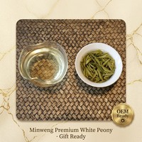 Thé de pivoine blanche premium en vrac Bai Mudan, boîte cadeau en fer blanc, emballage personnalisé, marque privée, thé chinois en gros