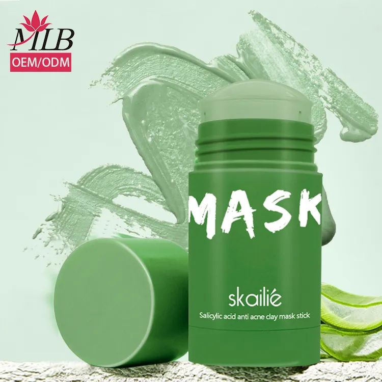 MLB Cosmetic OEM ODM original aloe poreless magical deep cleanser cleaning facial green tea clay mask stick
