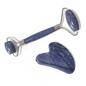 Tabla de Masaje Facial de Jade Aventurina Azul, Herramienta de Masaje Guasha, Venta Caliente - Product Image 1