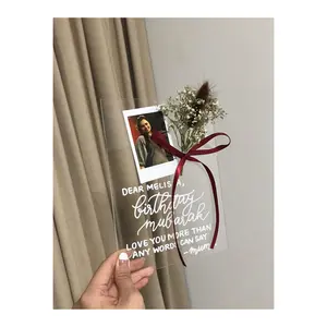 Convites de casamento acrílico transparente personalizado, elegante luxuosa festa de aniversário
