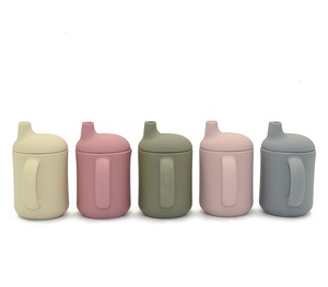 מכר עבור מסחר אלקטרוני סיליקון בייבי קש כוס עם ידית עבור מדיה חברתית - Product Image 2