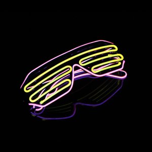 Obturador Light Up Gafas LED Gafas de sol EL Wire Neon Rave Gafas para discotecas Fiesta Mascarada Cosplay - Product Image 2