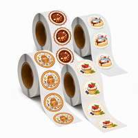 Étiquettes autocollantes personnalisées pour emballage, étanches, en vinyle, rondes, durables, pour étiquettes de desserts, gâteaux, aliments