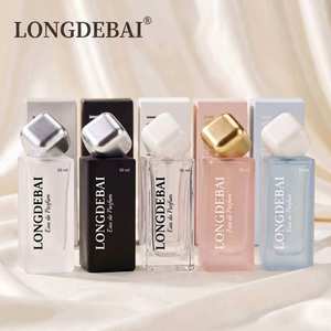 Botella de Perfume Vacía Premium al por Mayor, 30ml 50ml 100ml, Elegante Botella de Vidrio Recargable con Tapa Metálica Cúbica Única - Product Image 2