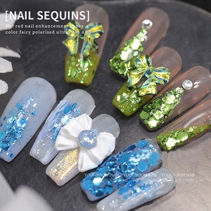 Cross-border <span class=keywords><strong>2022</strong></span> New Net Red Acrylic Nail Art Lentejuelas Gradient Glitter Mixed Light Jewelry Popping Powder Decoraciones al por mayor - Product Image 4