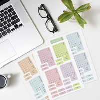 Autocollants de calendrier personnalisés, 2020 stickers, rappel pour journal, agenda, classeur hebdomadaire et hebdomadaire