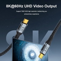 Câble USB4.0 Type C vers Type C Xput, transfert de données haute vitesse 40 Gbps, vidéo 8K60Hz, charge rapide PD 240W pour ordinateur portable et tablette