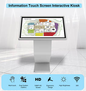 <strong>Android</strong> System Interactive Information Touch Screen Tablet Kiosk Floor <strong>Stand</strong> <strong>LCD</strong> Interactive Kiosk for Airport Use - Product Image 2