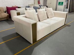 Leather Corner <strong>Sofa</strong> Luxury Italian Sectional Couch <strong>Sofa</strong> Golden <strong>Stainless</strong> <strong>Steel</strong> Armrest Couch Modern Living Room <strong>Sofas</strong> - Product Image 6