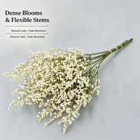 Décoration de table pour mariage, fête, événement, maison : Arrangements de vases, centres de table, fleurs de gypsophile en soie multicolores réalistes et résistantes à la décoloration