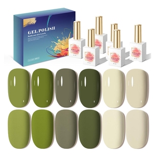 AILANUO High Pigment 6 colores Lover White Gel Collection Vegano Natural Quality Super White Milky White Gel Polish Set OEM Custom - Product Image 1