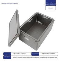 Grand incubateur alimentaire commercial chinois, boîte isotherme en mousse EPP pour stand, seau à glace de conservation de la chaleur, 4 blocs de glace offerts