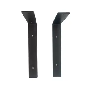 Custom Channel Double Slotted Wall Upright Metal Shelf Bracket Goods Shelves Glass Hanging Brackets