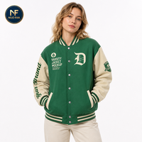 Veste de baseball brodée d'occasion pour femme, vêtement d'hiver presque neuf, exclusivité pour les ventes transfrontalières aux Philippines
