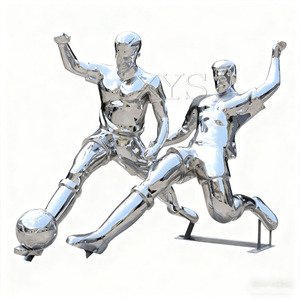 Espejos Modernos Personalizados de Acero Inoxidable, Esculturas de Figuras de Fútbol, Pulidos, Graduación, Amor, 3D, Campus, Gimnasio, Parque - Product Image 2