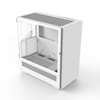 Boîtier PC Full Tower Micro ATX EATX entièrement métallique avec panneau latéral gauche en verre trempé de 3,0 mm rotatif magnétiquement, 9 ventilateurs ARGB, compatible eau 240 mm pour le gaming