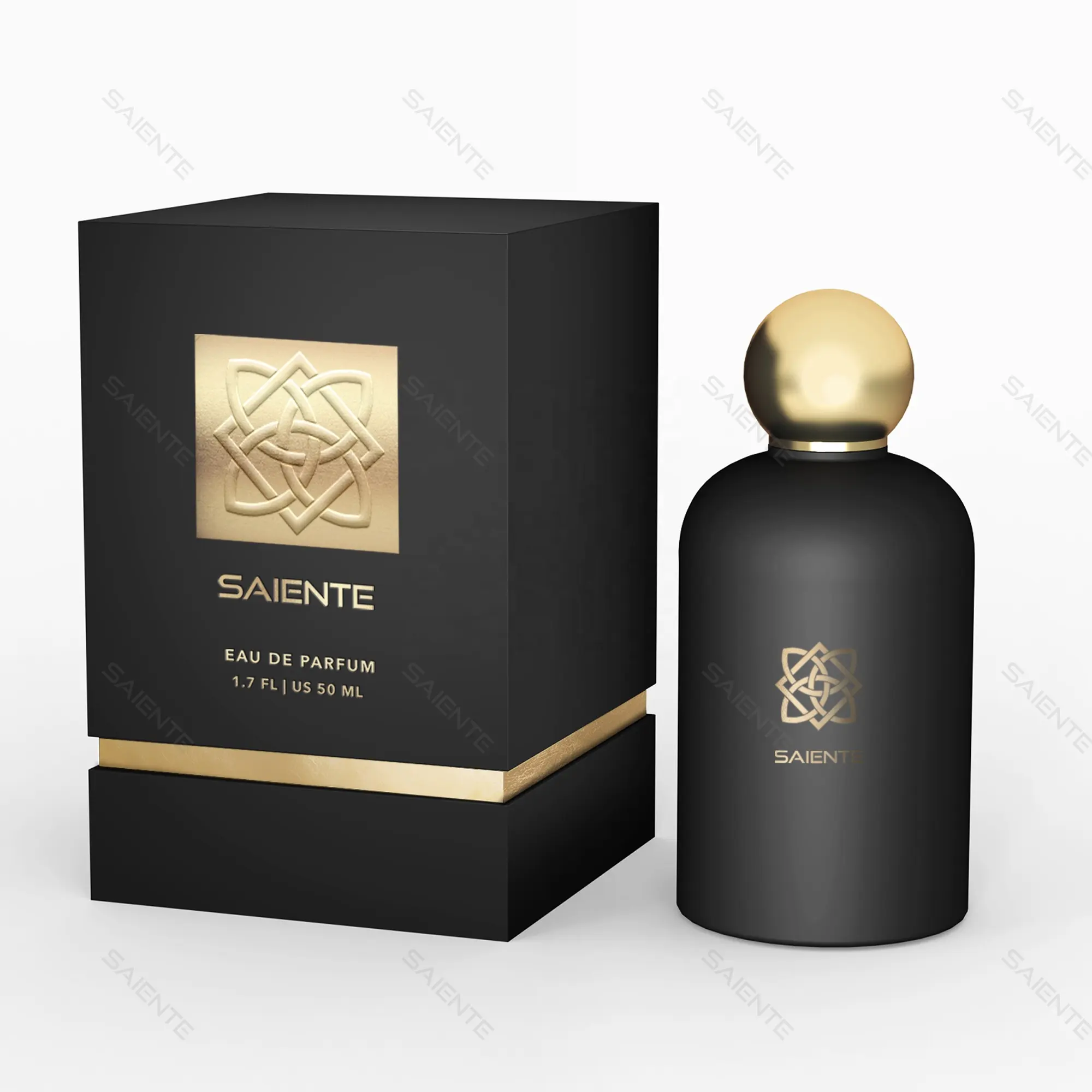 Neues Design Hochwertige schwarze arabische Glasflasche Kosmetik verpackung Leere Sprüh flasche 30ml Glas parfüm flaschen mit Box