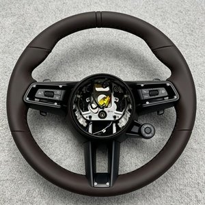 Volant en cuir en promotion pour <span class=keywords><strong>Porsche</strong></span> 911 <span class=keywords><strong>964</strong></span> 993 996 997 991 992 718 Boxster Cayman 986 987 981 982 Cayenne Panamera - Product Image 6