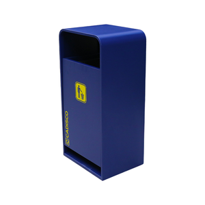 Outdoor Galvanized Steel Garbage Receptacle Trash Can Outside Park Street <strong>Galvanised</strong> Metal Waste Bin Commercial Recycle <strong>Dustbin</strong> - Product Image 4