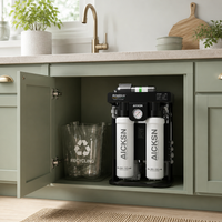 Système de filtration domestique efficace RO600 avec filtres à changement rapide et protection contre les fuites, arrêt automatique