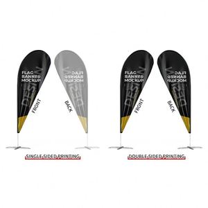 Drapeaux plumeaux personnalisés imprimés numériquement, style fanion, pour plage, extérieur, agriculture, en tissu polyester, pour affichage - Product Image 3