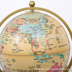 Antique-style English <b>globe</b> ornament, creative retro color, suitable for student desks and offices. - Product Image 4
