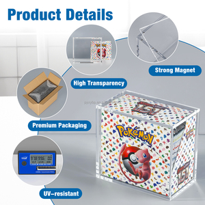 Boîte de présentation en acrylique UV pour cartes de jeu TCG, étui Moltres UPC, lot de boosters 151, boîte de boosters en acrylique avec couvercle magnétique - Product Image 2